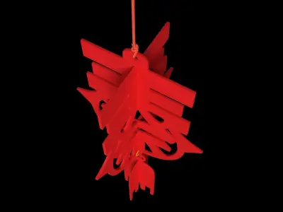 Chinese felt lantern 3D model