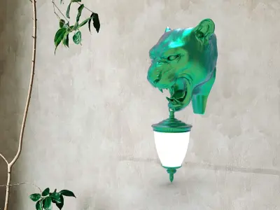 jaguar Wall Lamp 3D print model