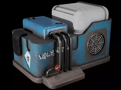 Air Conditioner Game Ready Low Poly 3D Model  Low-poly 3D model