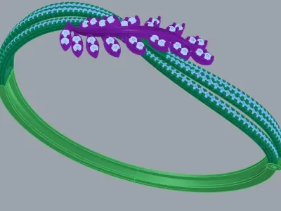 diamond bracelet  3D print model 2