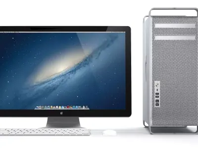 Apple Mac Pro and LED Cinema Display 3D model