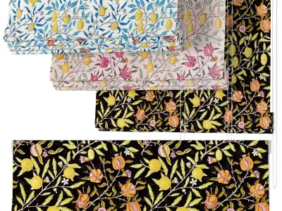 Roman Curtains 152 Sanderson Design FRUIT BLINDS 3D model