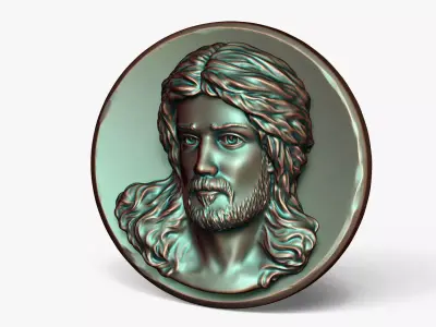 Jesus Christ 3D Wall Sculpture Religious Bas Relief Decor 3D print model