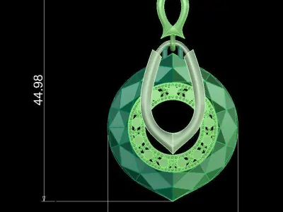 Facet pendant 3D print model