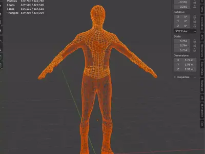 The Amazing Spider-Man 2 3D Model V1 Low-poly 3D model