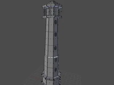 LightHouse Low-poly 3D model
