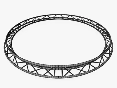 Circle Triangular Truss Full diameter 400cm 3D print model