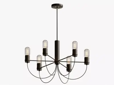 chandelier loft bars fountain 6 3D model