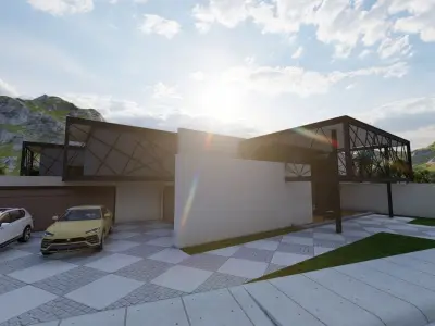 Casa Scene-villa-modern house 3D model 83