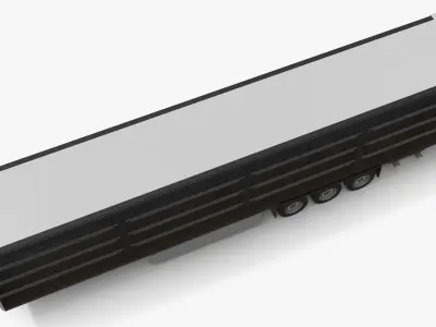  Open Frame Curtain Trailer White 