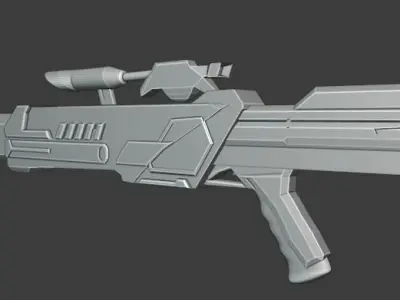 SCI FI SHOTGUN Low-poly 3D model