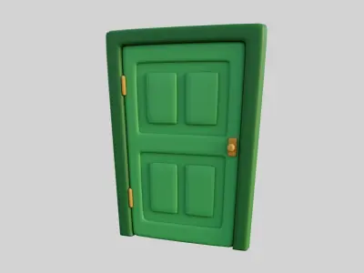 Cartoon Door 4b 3D model