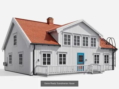 Game-Ready Suburban House Collection 3D Model Pack