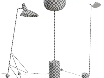 Floor Lamps Set 02 3D model