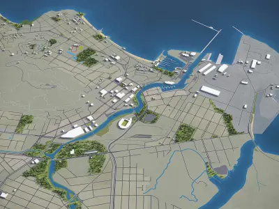 Townsville Low-poly 3D model