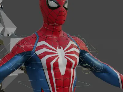 Marvels SpiderMan 2 Peter Parker 3D Model Fully Rigged PBR Low-poly 3D model