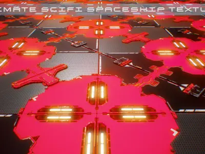 PBR Sci-Fi Spaceship Texture 03 FREE SAMPLE Free low-poly 3D model