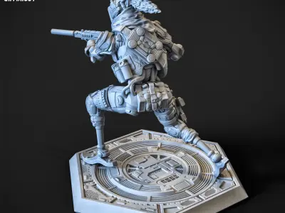 Skinny Ground Running Robot 100mm 3D print model