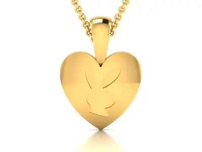 Women Heart Pendant 3dm STL OBJ FBX Render Details 3D print model order