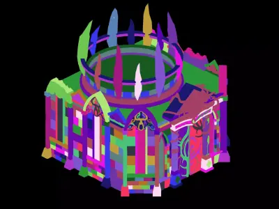 Palace - Temple of the Earth 02 3D model