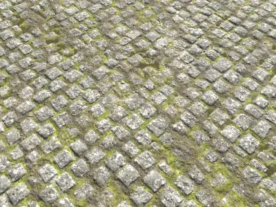 Cobblestone Road 6 PBR Texture