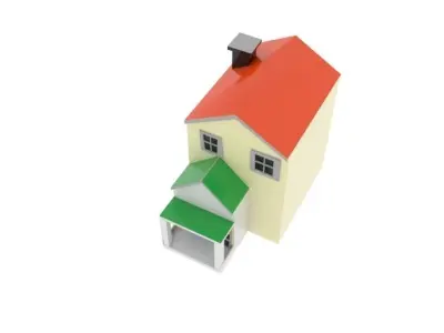 Low-Poly Home 3d Model house Low-poly 3D model