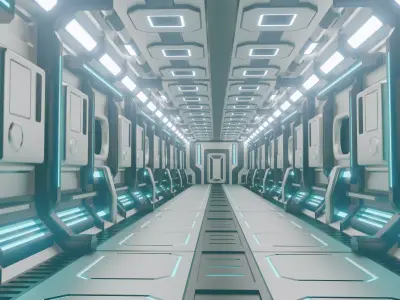 Sci-Fi Interior 3D model 3D model