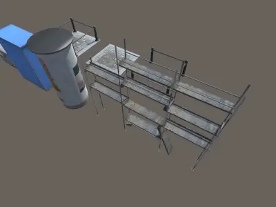 Vintage Street Props Low-poly 3D model