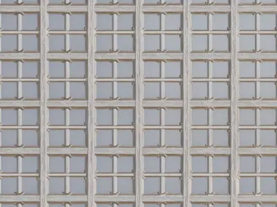 Ornate White Wood Ceiling Panel PBR Seamless Texture