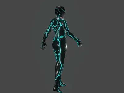 Tron Sci Fi Character 3D model