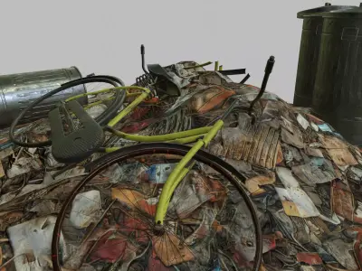 Garbage Pile Low-poly 3D model