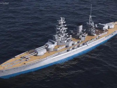  Worn Military Ship with Rust Patches and Decayed Deck Grey Used Simplified 