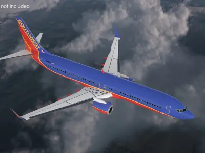  Southwest Airlines Boeing 737-900 with Interior Rigged for Maya 