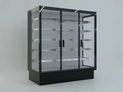 Display Supermarket Freezer Three Doors 3D model