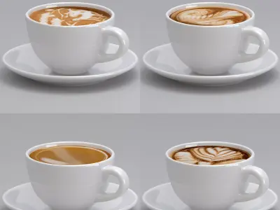 Coffee Cup Sat 2 3D model