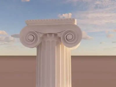 Ionic Column British Museum 3D model