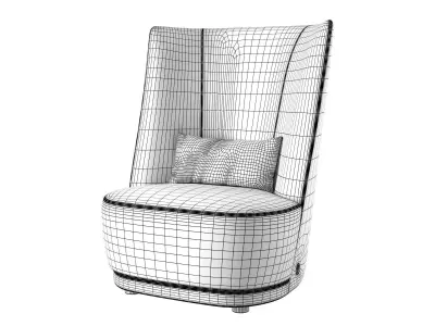 Vivien High Armchair 3D model