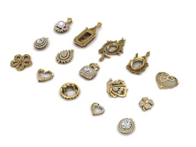 Pack jewelry pendant 3D print model
