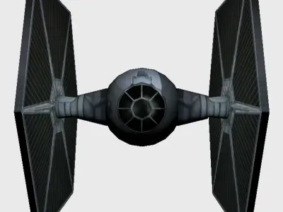 Tie Fighter Low-poly 3D model