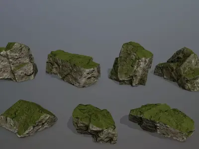 Rock Set 13 Low-poly 3D model