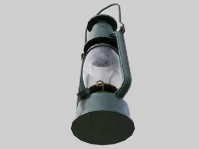 Oil Lamp 1A Low-poly 3D model