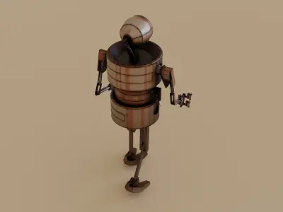 Robot II Low-poly 3D model