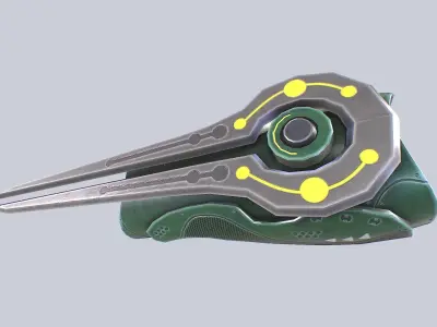 Scifi arm blade Low-poly 3D model