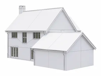 Neighborhood Houses P11 Low-poly 3D model