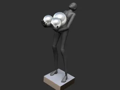 Art Sculpture Floor Lamp 3D print model