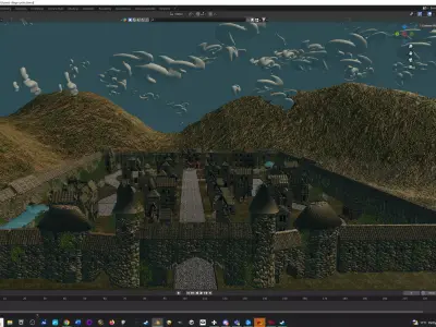 Lost City Modular Ruined Town Perfect for Game Development Low-poly 3D model