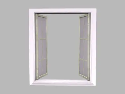 Open Windows Low-poly 3D model