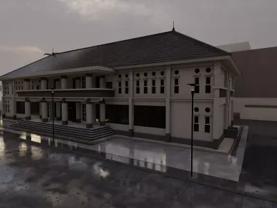 Museum building-Museum complex 3D model