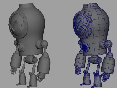 Robot two different robots 3D model