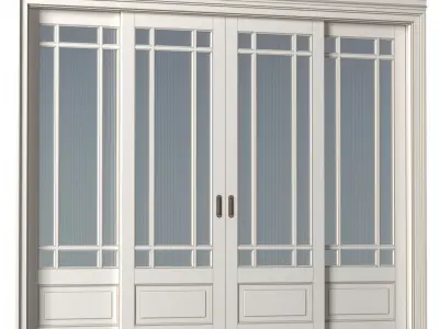 Interior sliding Doors in classic style 3D model
